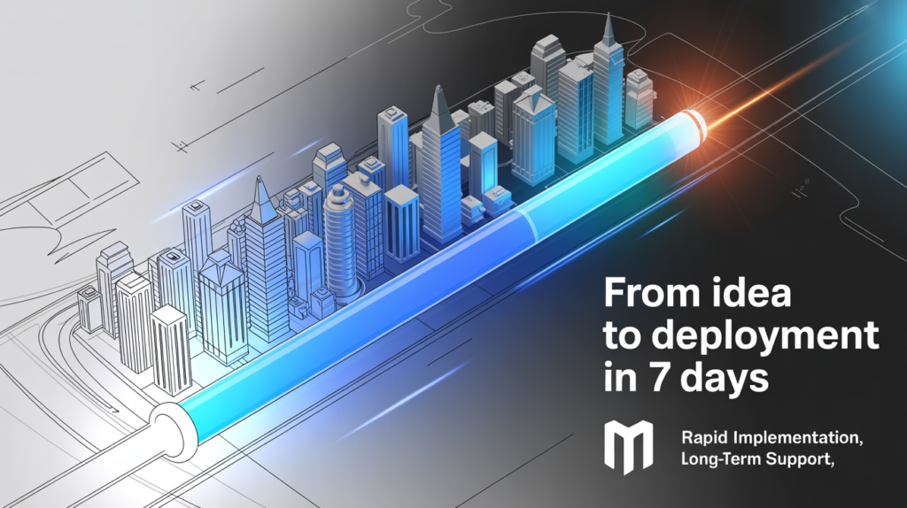 Developers working on custom AI development with fast delivery.